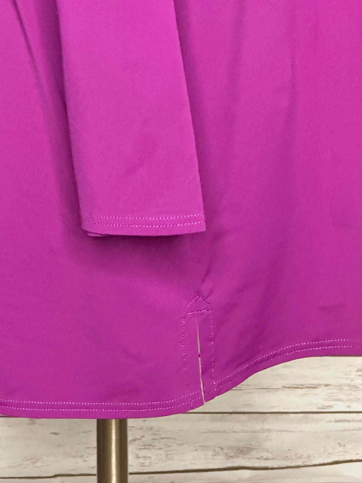 Lands' End purple embroidered V-neck tunic Size 1X