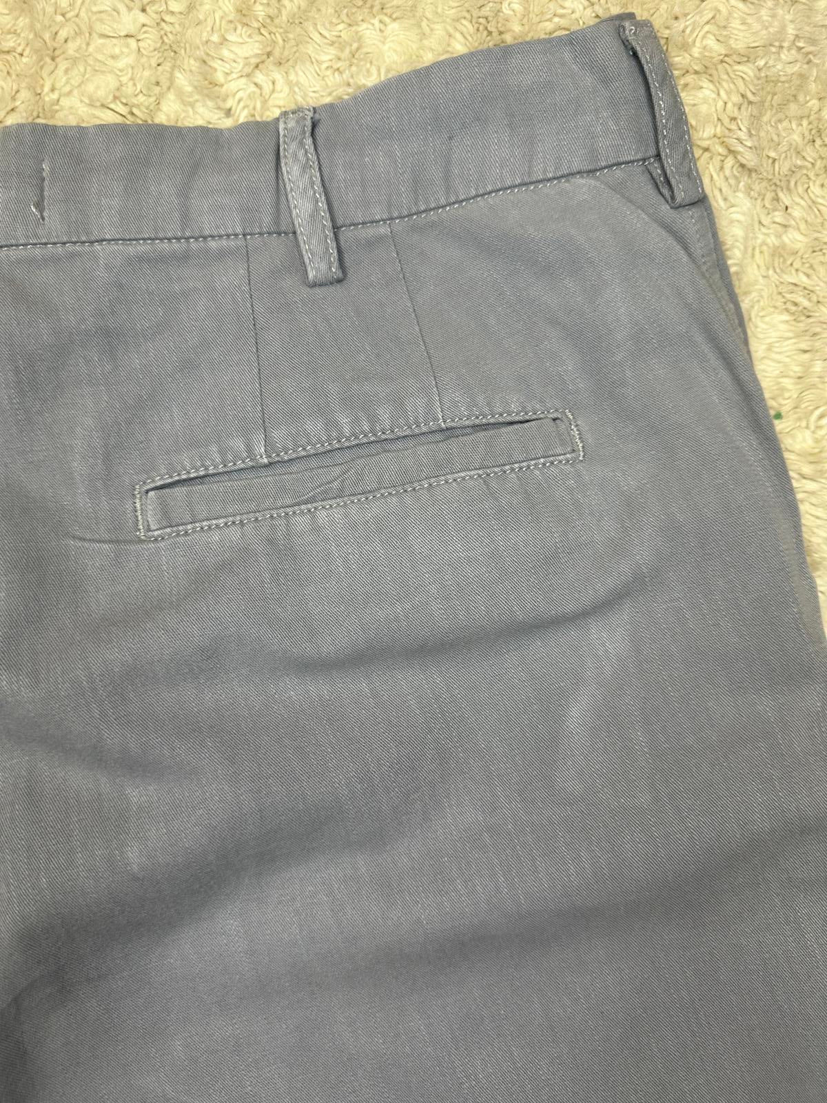 Vince slate grey classic cotton-linen blend casual chino shorts Size 32
