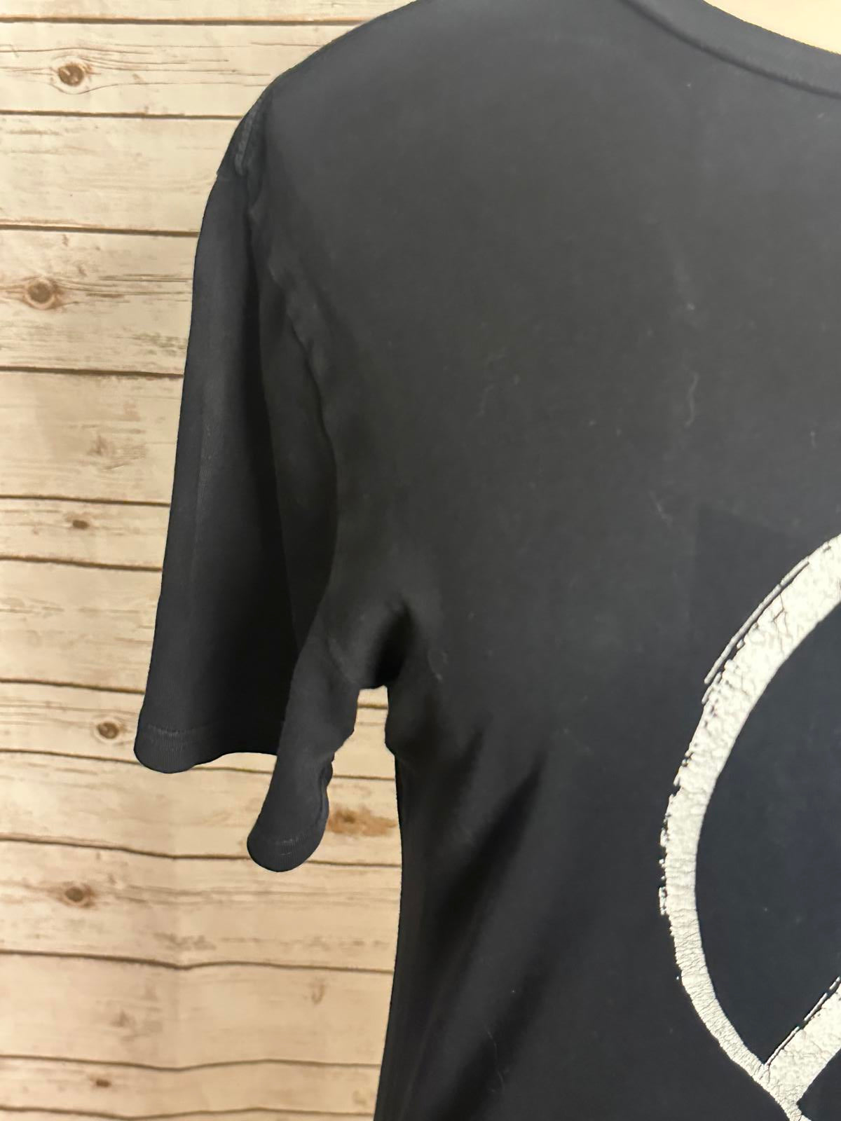 BDG Marine Specialties black/white peace sign cotton graphic t-shirt Size Large