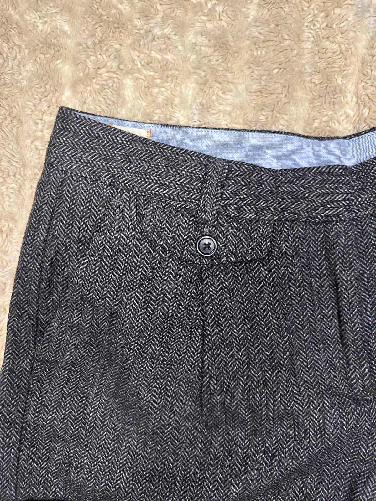 Lands' End Canvas classic black/grey herringbone wool-blend cuffed shorts Size 6