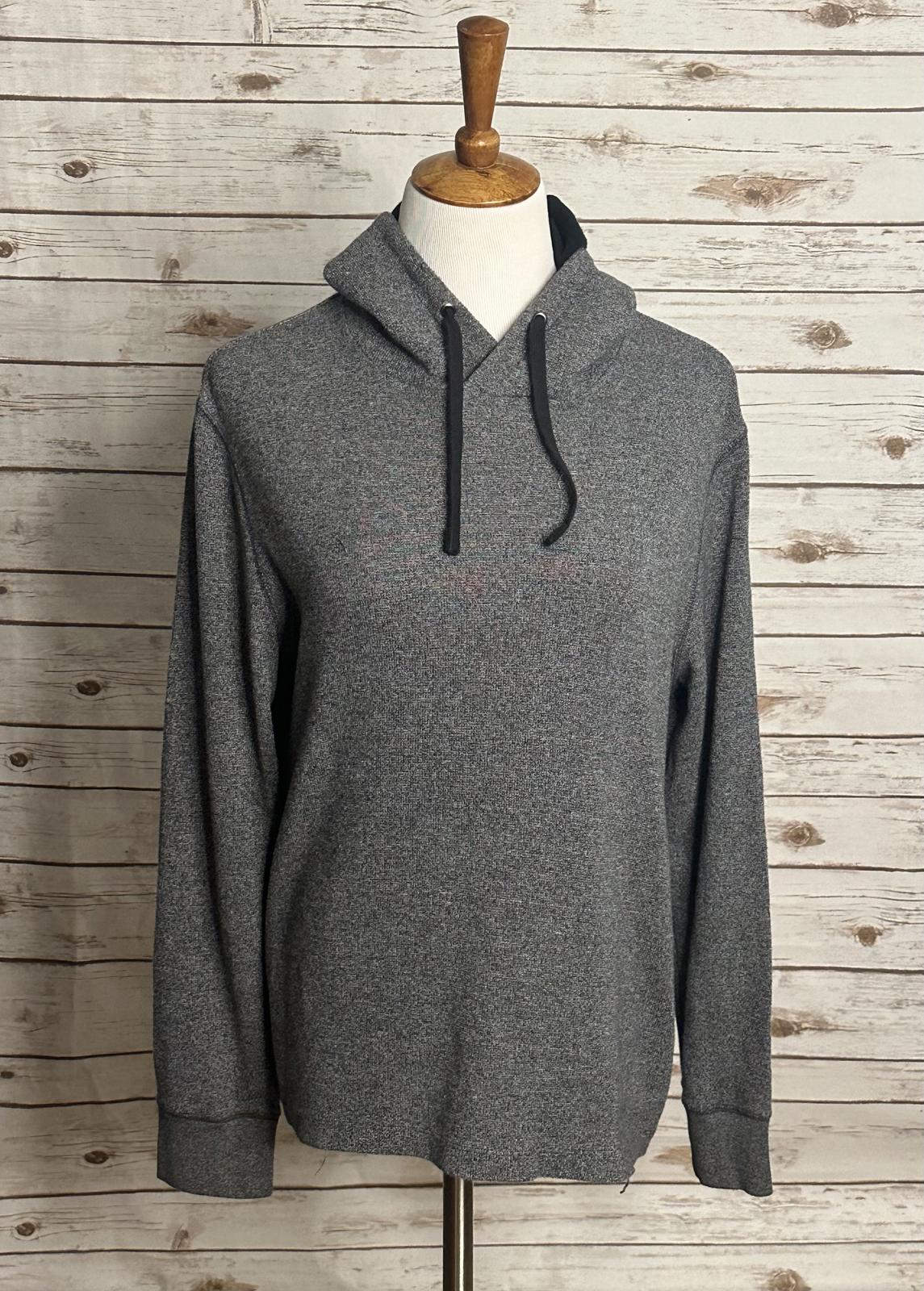 Banana Republic grey hooded Pima cotton knit sweatshirt Size Medium