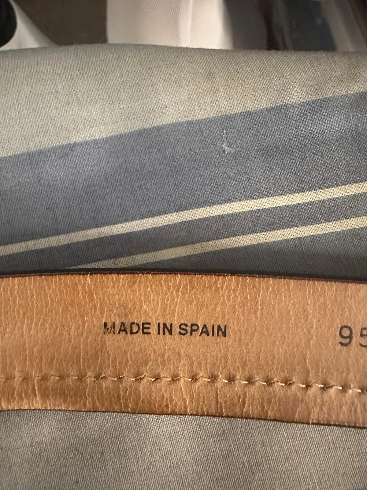 Massimo Dutti two-tone leather and suede belt Size 38/Large