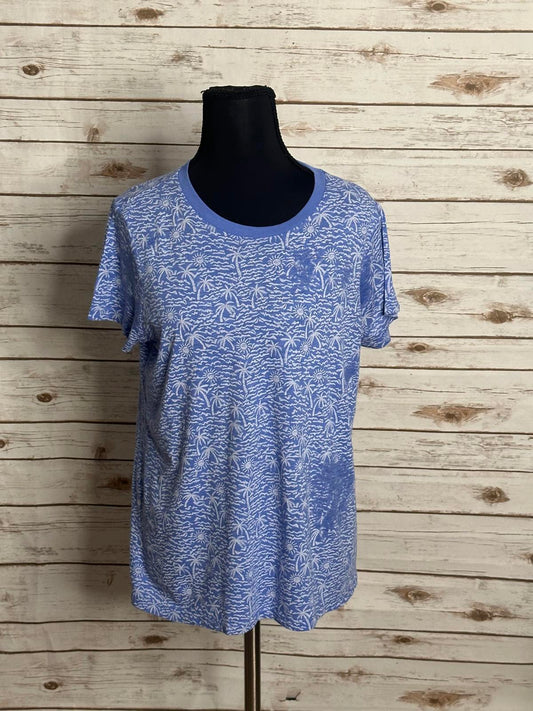 Marine Layer Swing Crew classic light blue/white short sleeve t-shirt Size Small