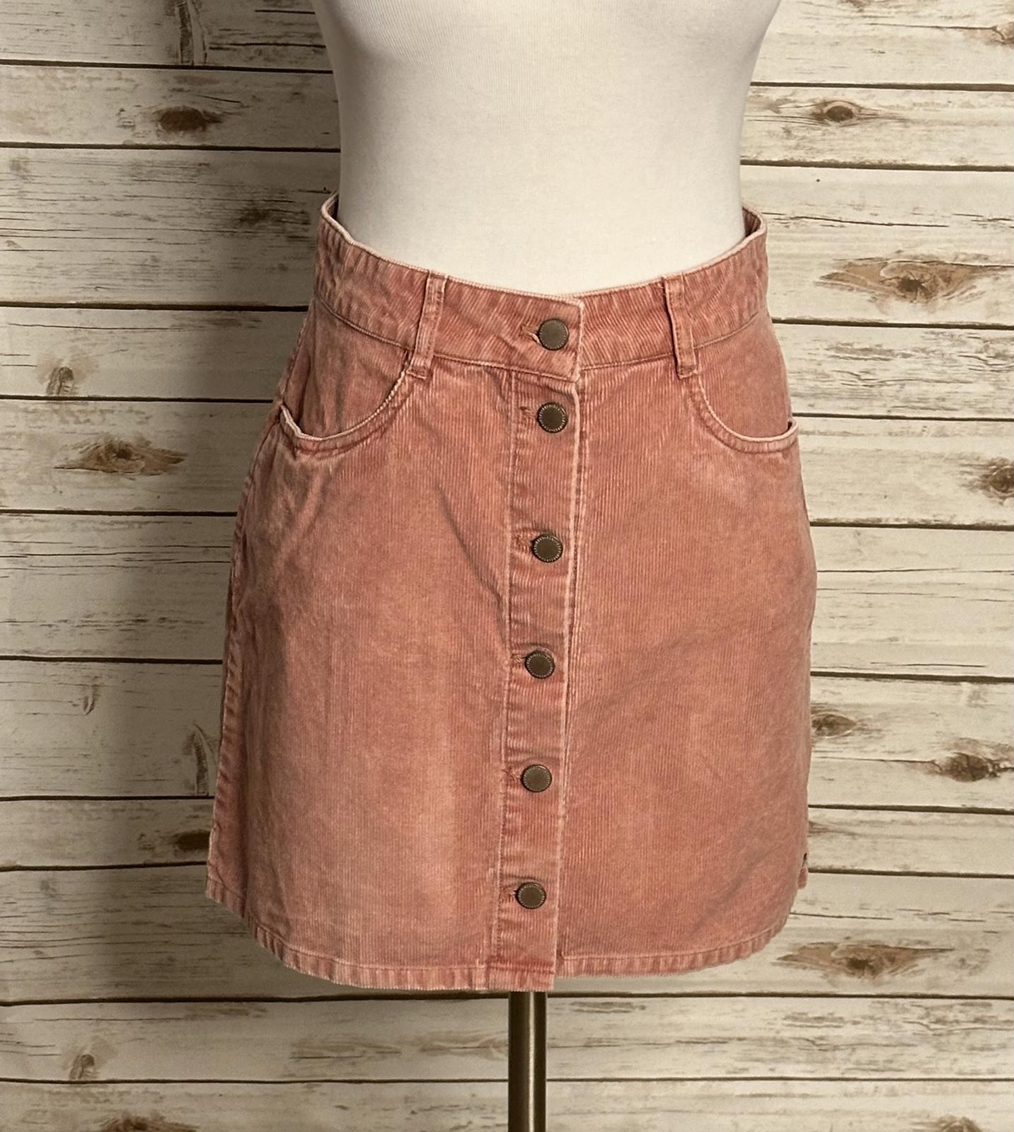 Roxy dusty rose classic casual corduroy A-line mini skirt Size Medium/10