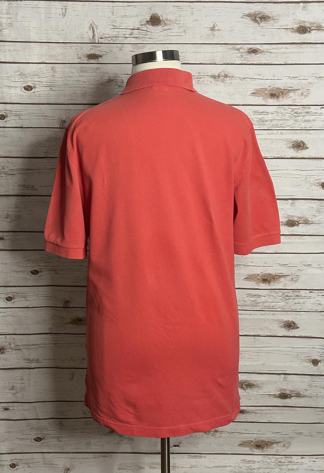 Brooks Brothers coral cotton short sleeve Performance Polo shirt Size Large
