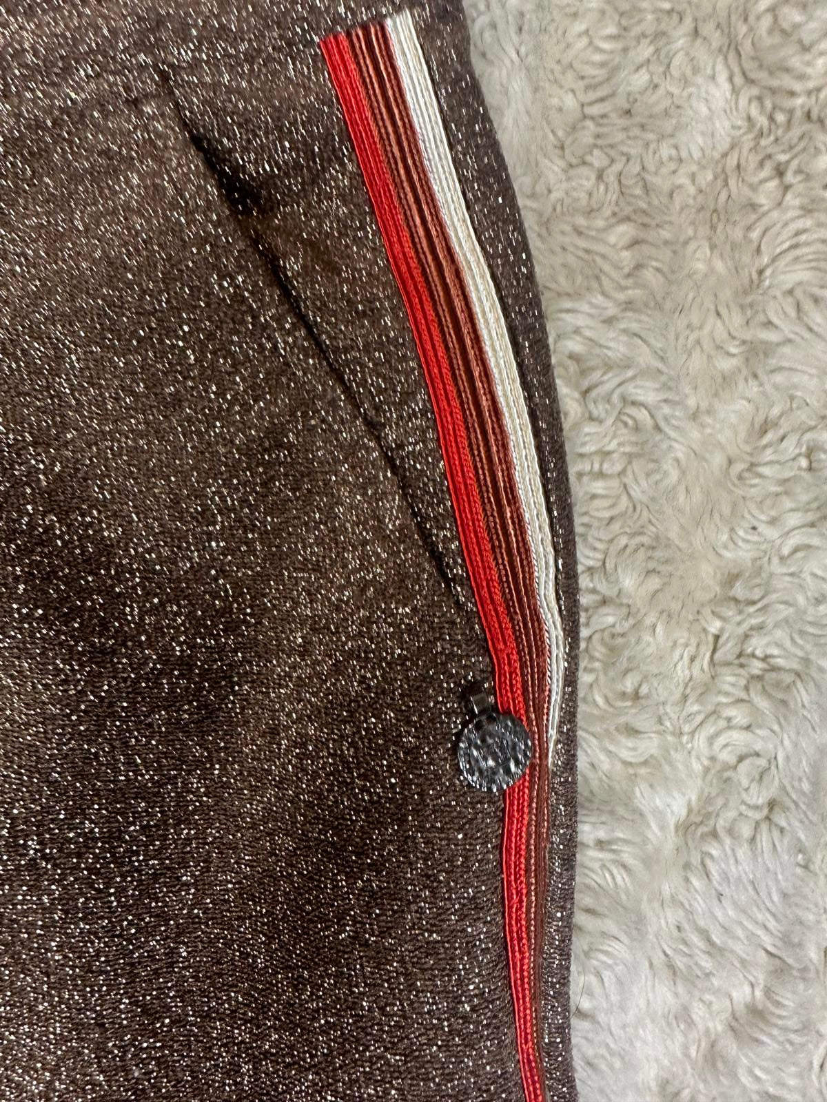 Scotch & Soda gold metallic Lurex tailored pants Size XS