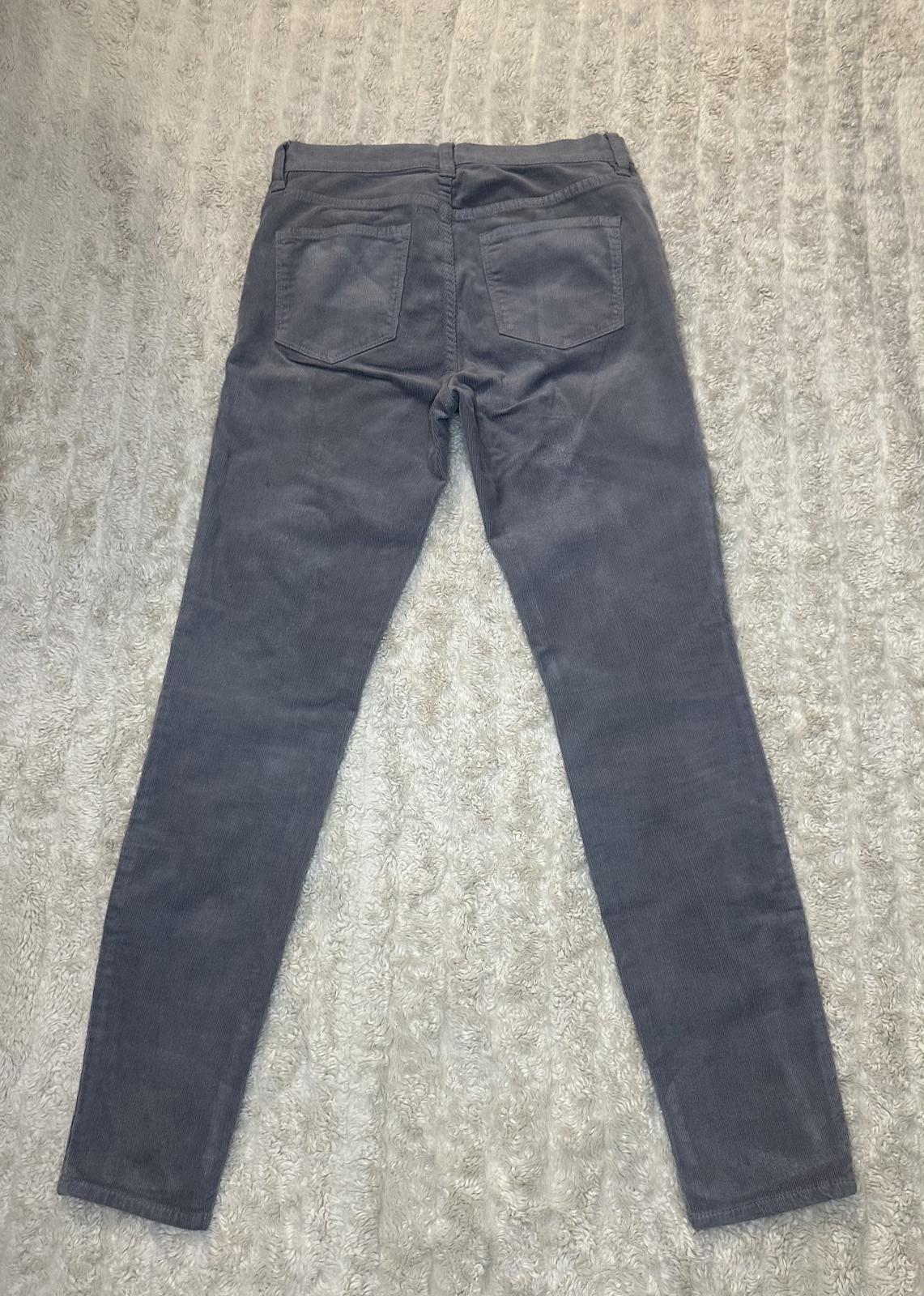J. Crew classic grey Lookout High Rise Skinny corduroy pants Size 27