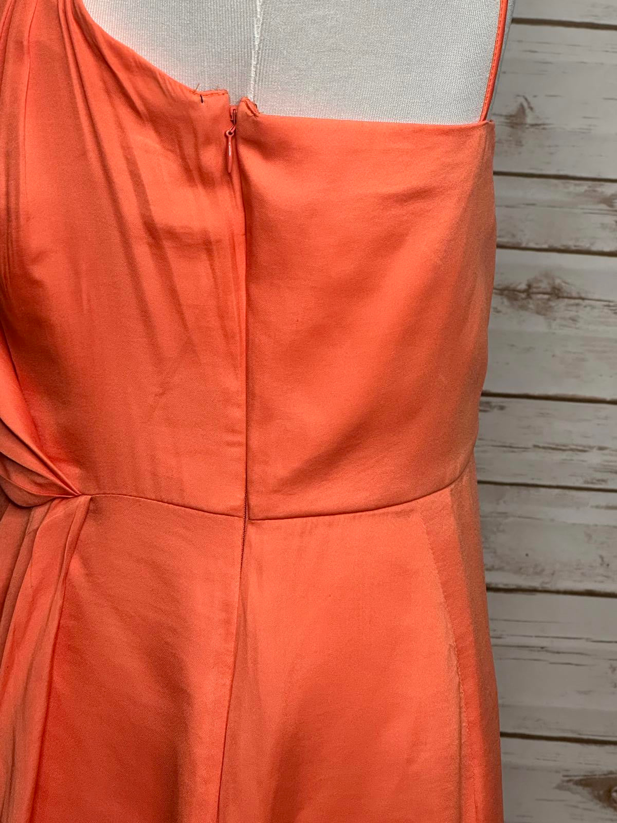 Banana Republic orange faux wrap spaghetti strap cocktail dress Size 6