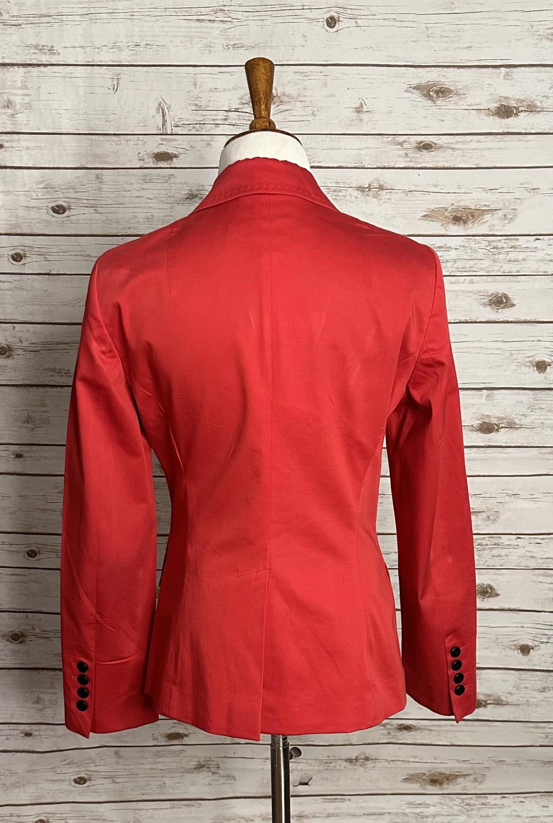 Barbour red corpcore business chic long sleeve single-breasted blazer Size 8