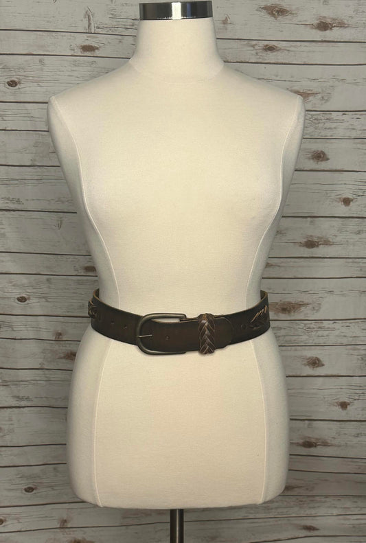 Vintage Collection weaved braided wide leather belt Size Medium