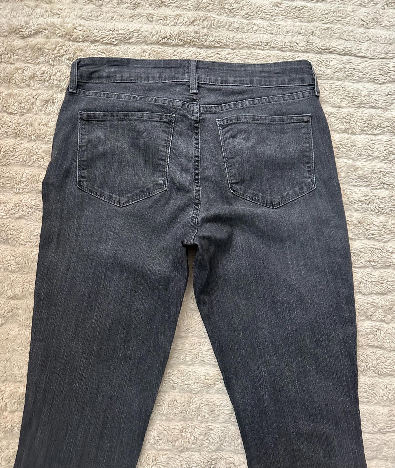 NYDJ grey Super Skinny zippered pocket jeans Size 10