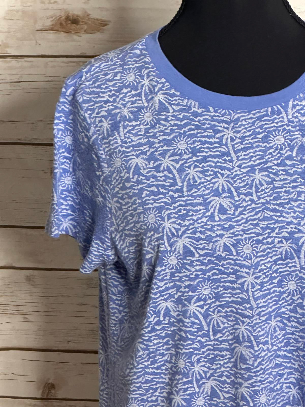 Marine Layer Swing Crew classic light blue/white short sleeve t-shirt Size Small