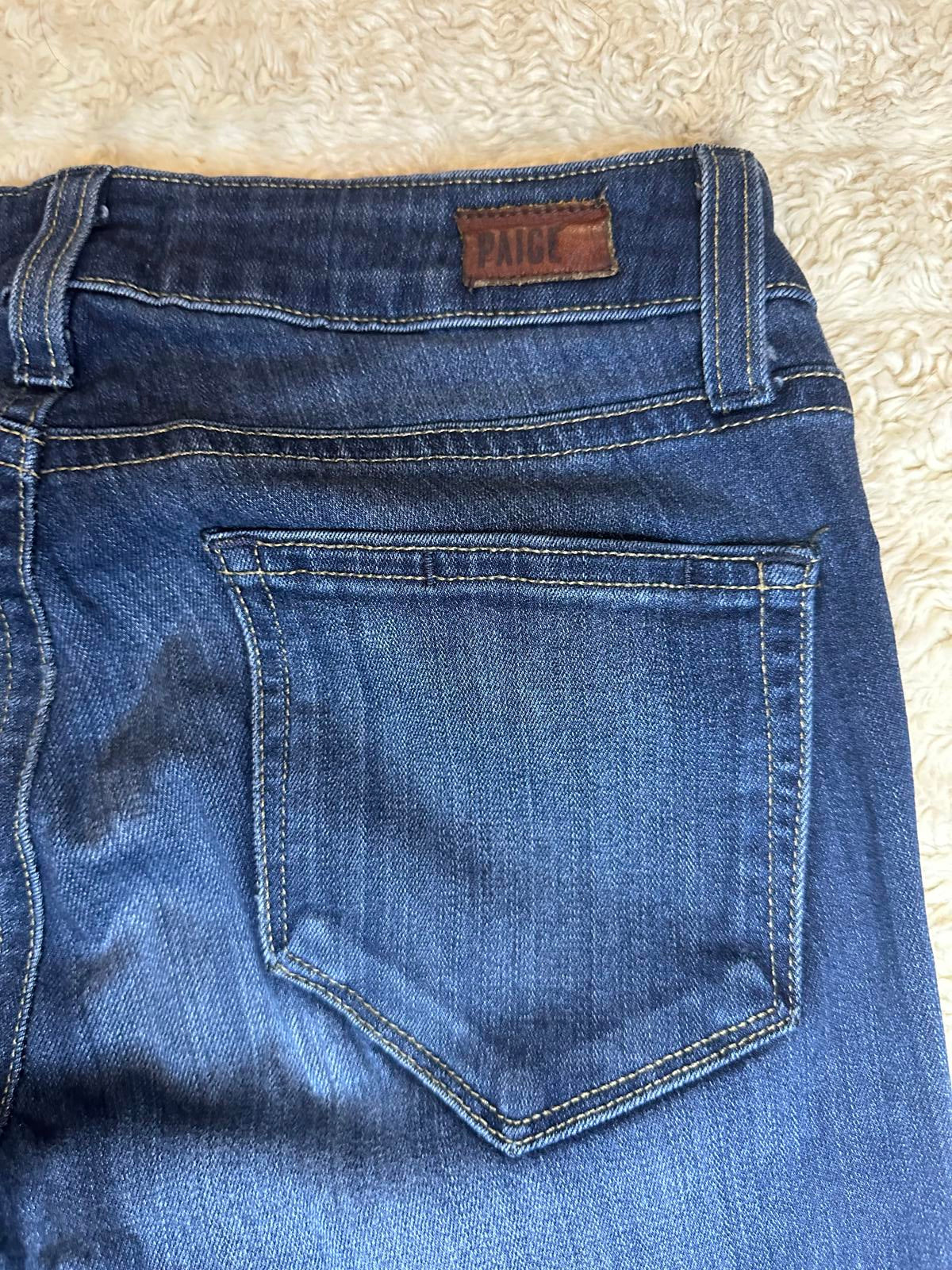 Paige 'Verdugo Ankle' medium wash low-rise skinny denim jeans Size 26