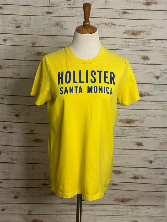 Hollister Santa Monica yellow unisex cotton short-sleeve t-shirt Size Medium