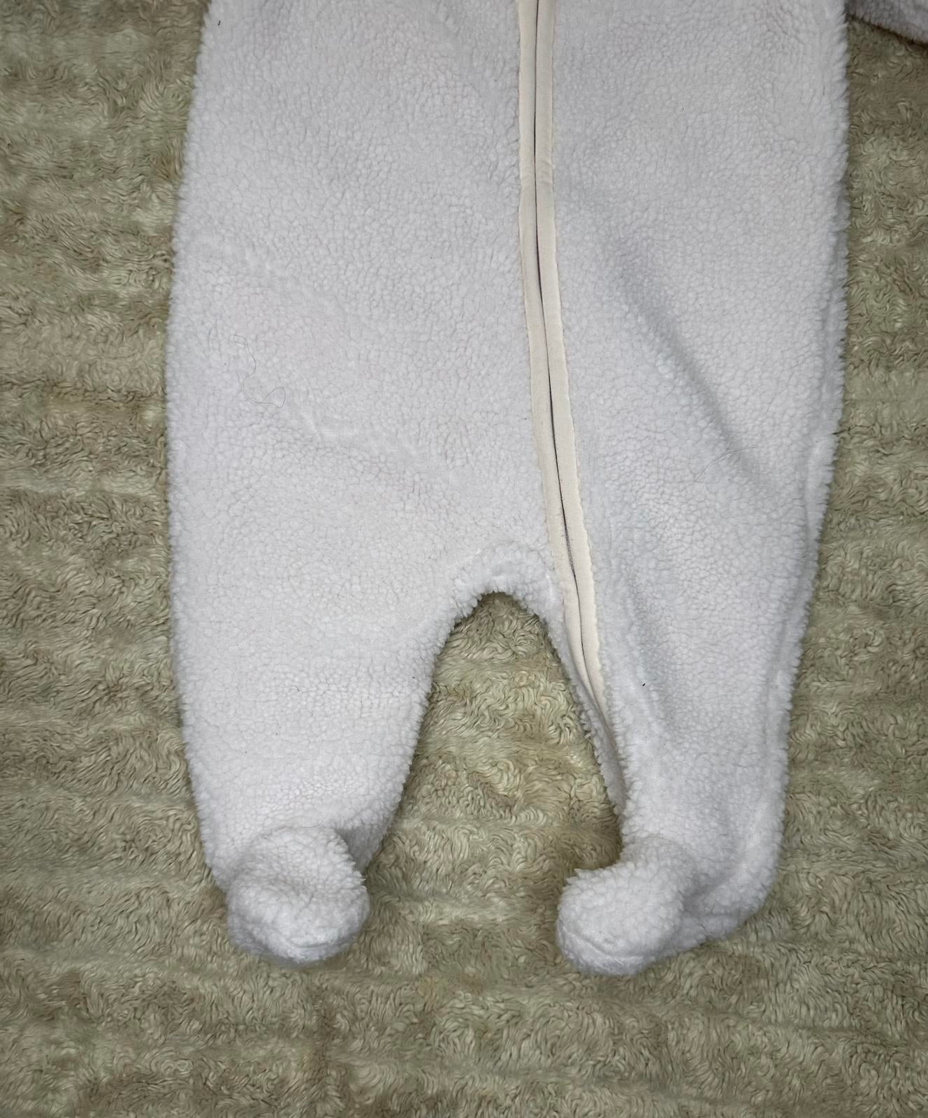 Ralph Lauren pink Bear-Ear hooded Teddy fleece bunting suit/one-piece Size 6M
