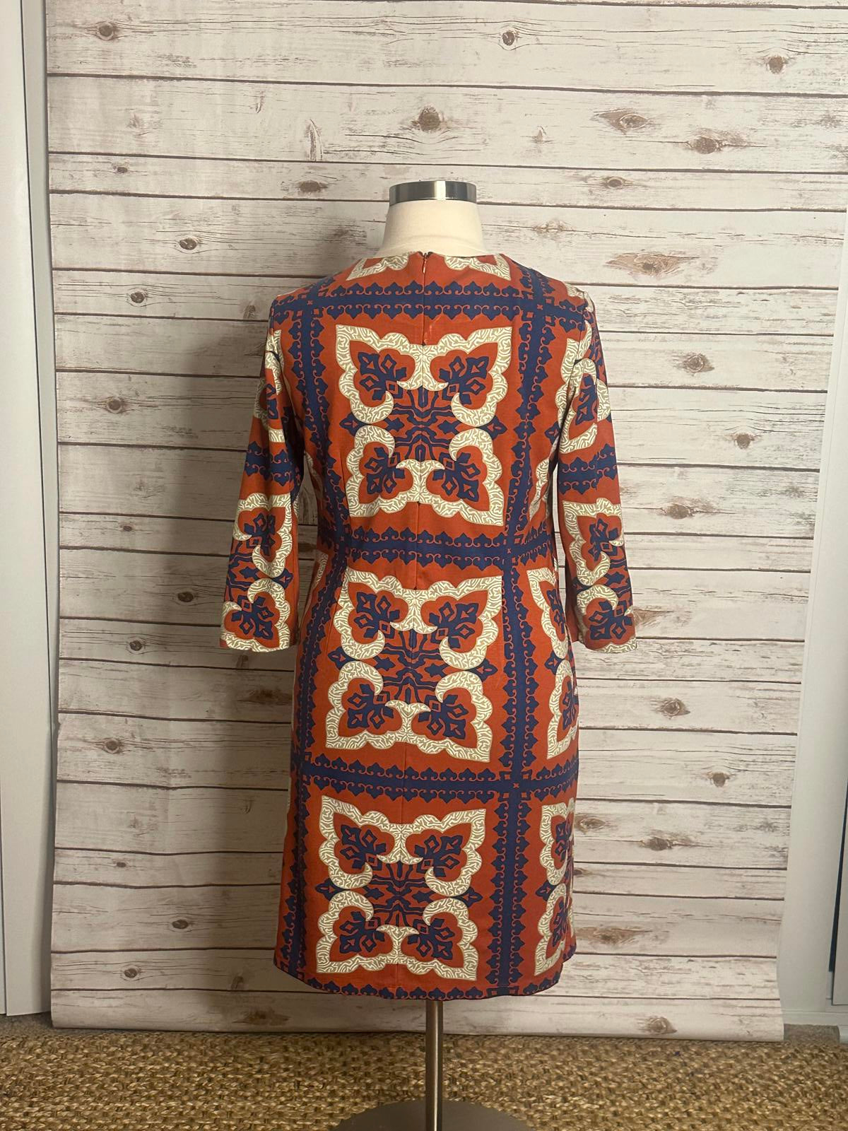 J. McLaughlin Devon Pinwheel Patch sheath dress Size XL