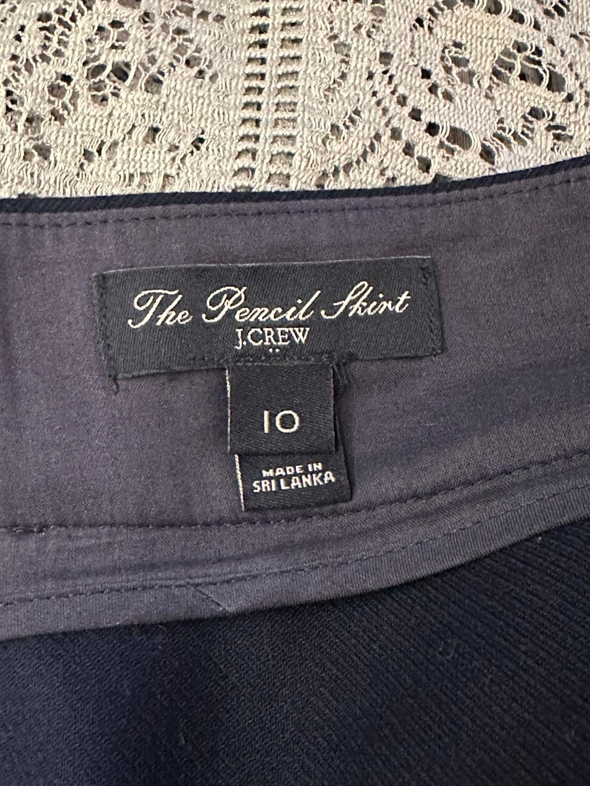 J.Crew classic corpcore office siren navy blue The Pencil Skirt Size 10