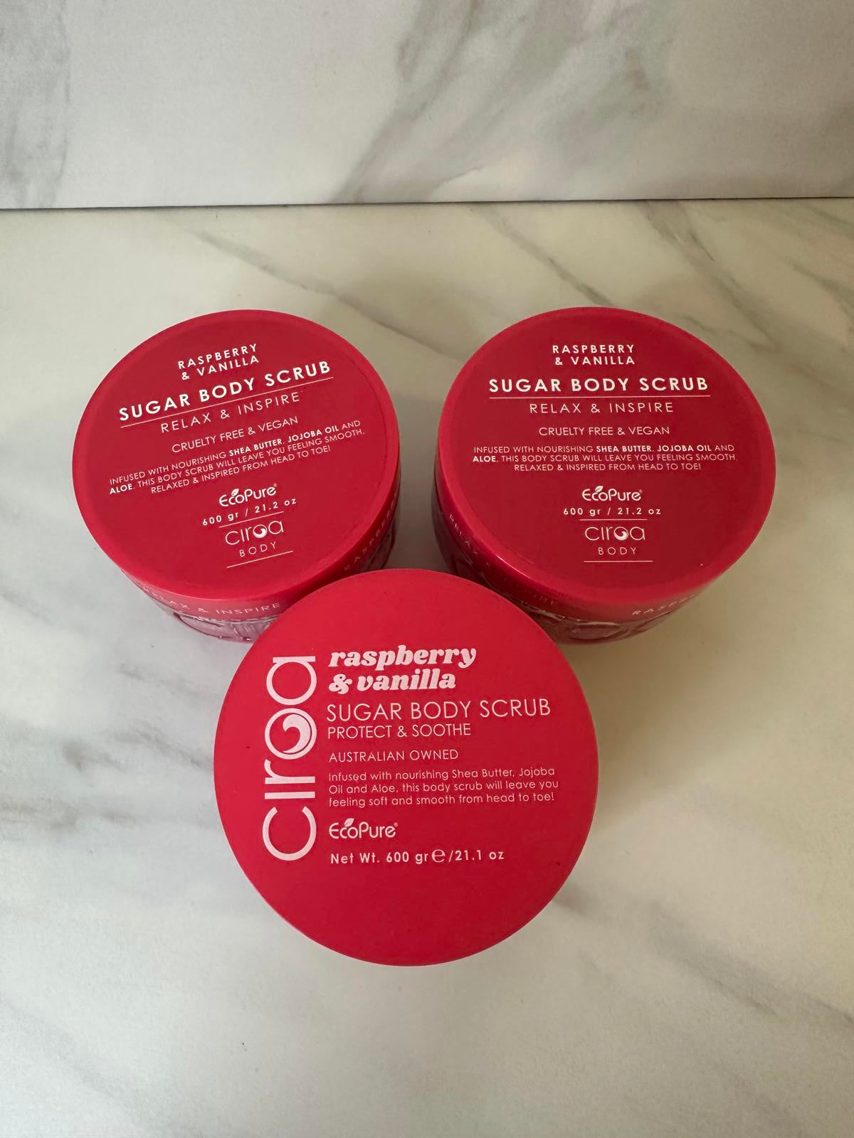 Ciroa Raspberry & Vanilla sugar body scrub (Relax & Inspire)