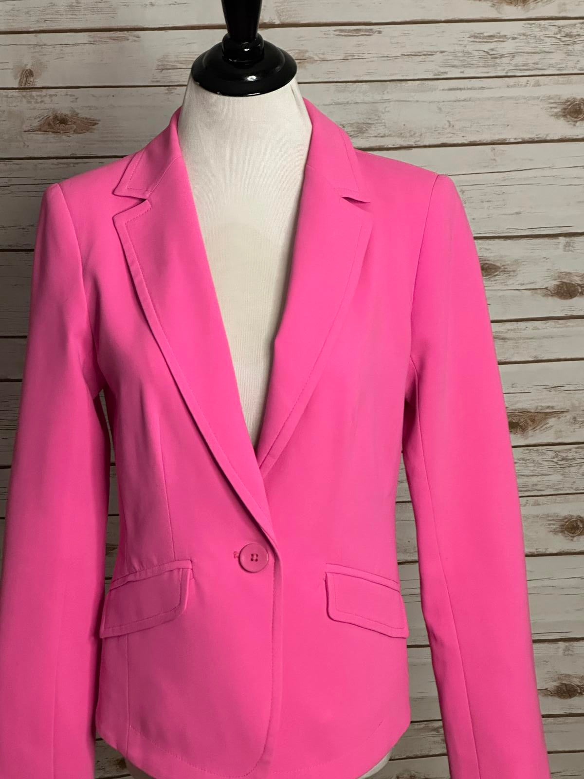 Trina Turk pink Legally Blonde Barbie office siren single-breasted blazer Size 4