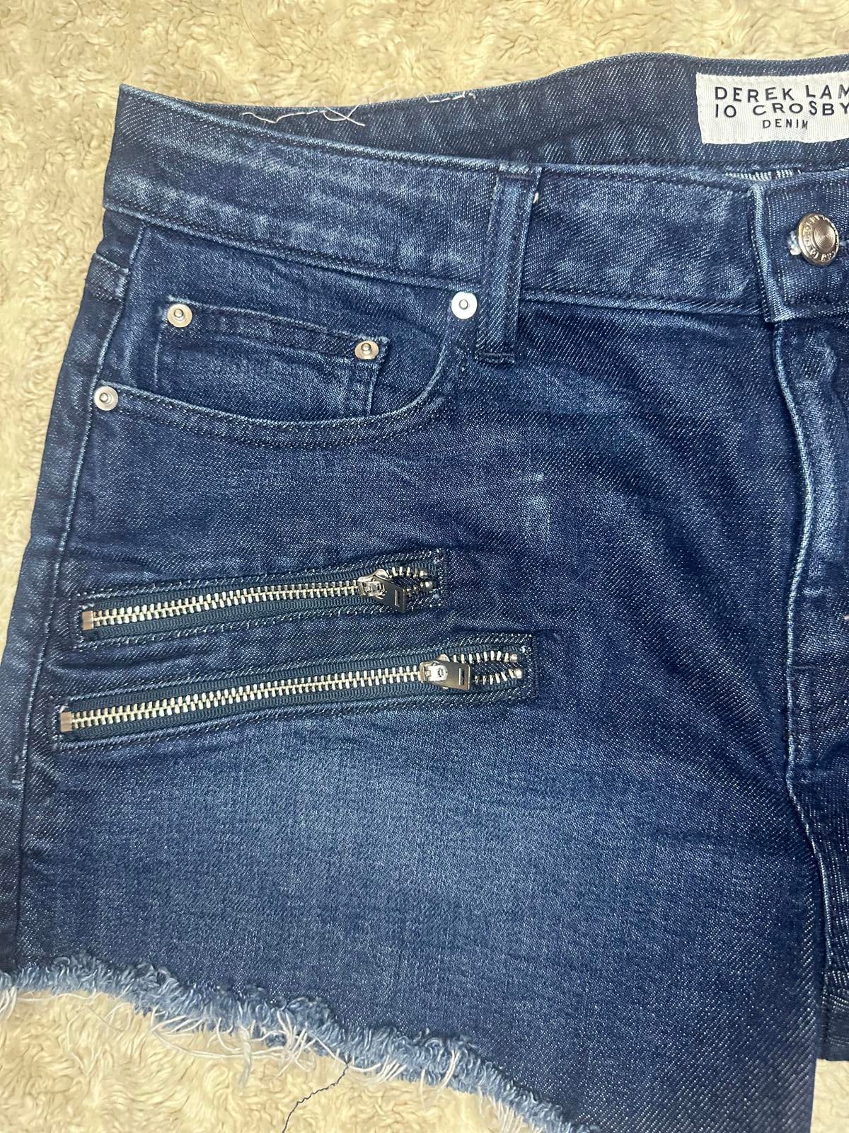 Derek Lam 10 Crosby Quinn moto girlfriend cut-off jean shorts Size 32