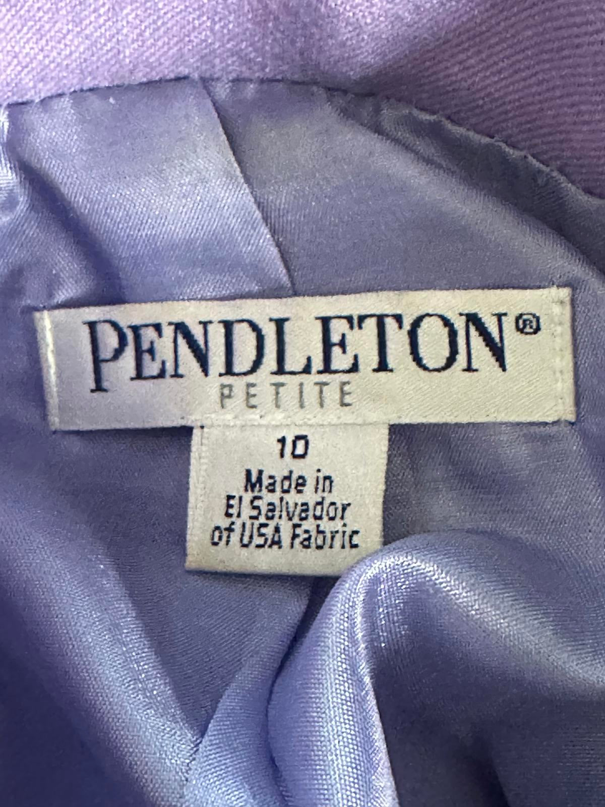 Pendleton Petite classic corpcore lt purple wool single-breasted blazer Size 10