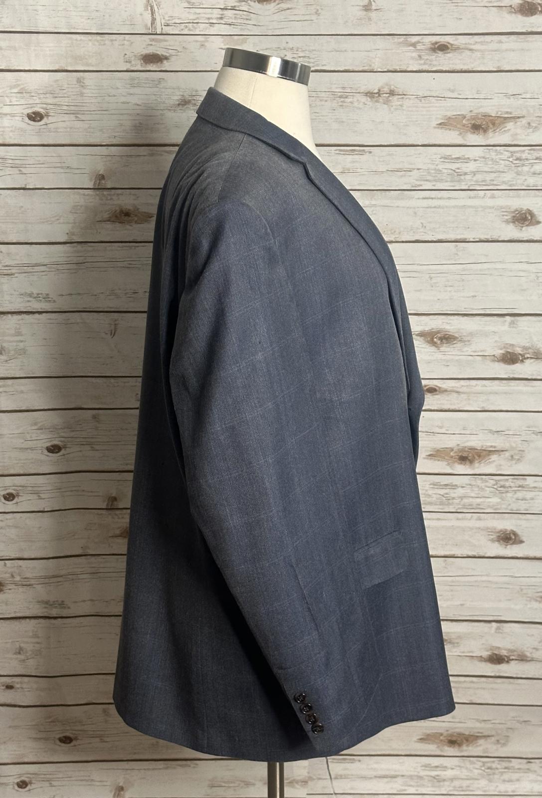 Lauren Ralph Lauren silk-wool single-breasted windowpane sportscoat/blazer 50R