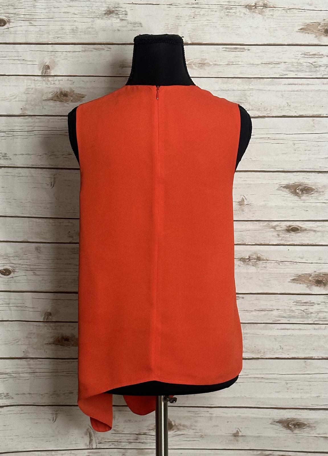 Babaton Aritzia red orange Hopkins tie-front sleeveless blouse Size XS