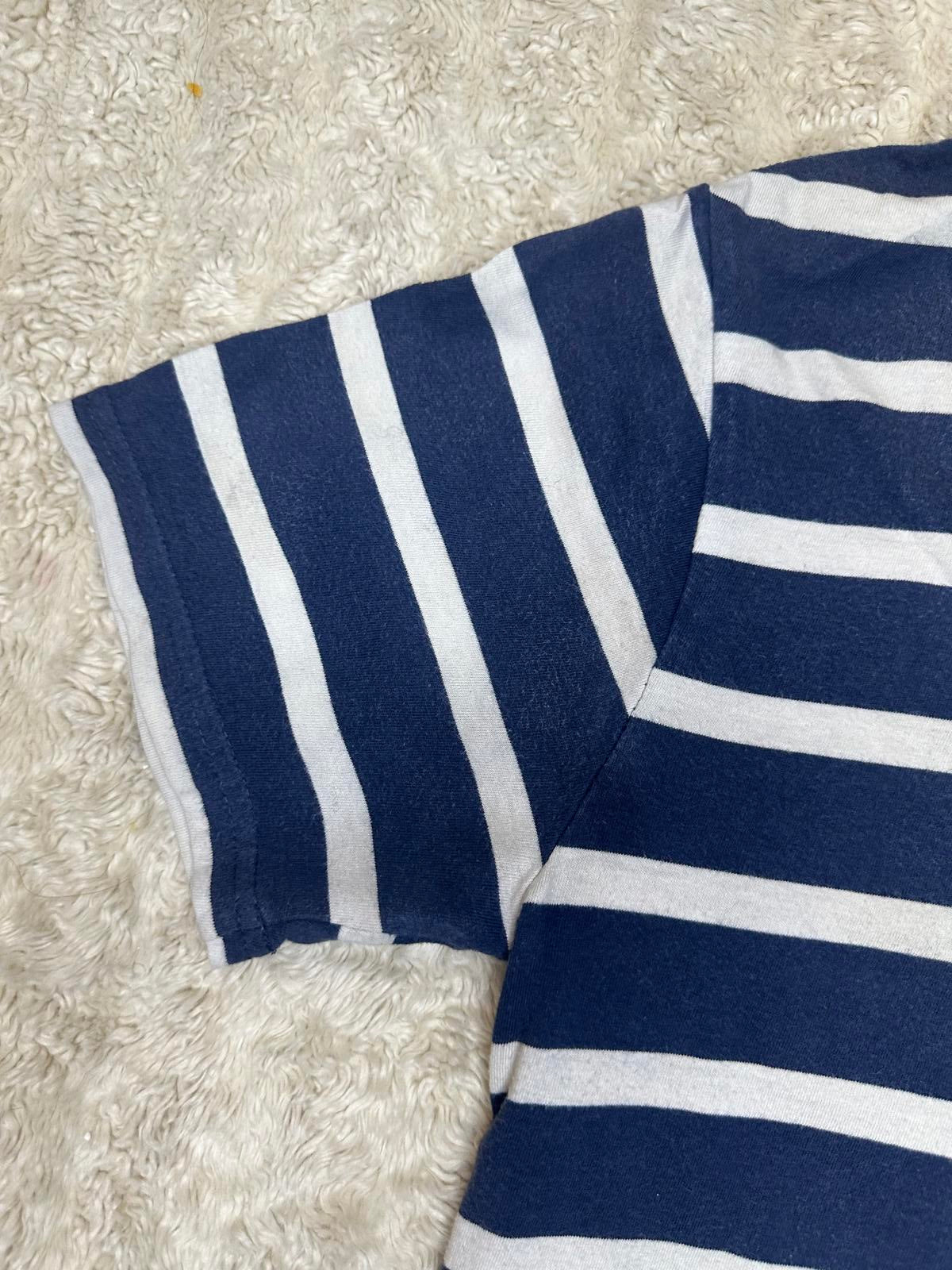Polo Ralph Lauren classic navy/white striped short-sleeve t-shirt Size M(10-12)