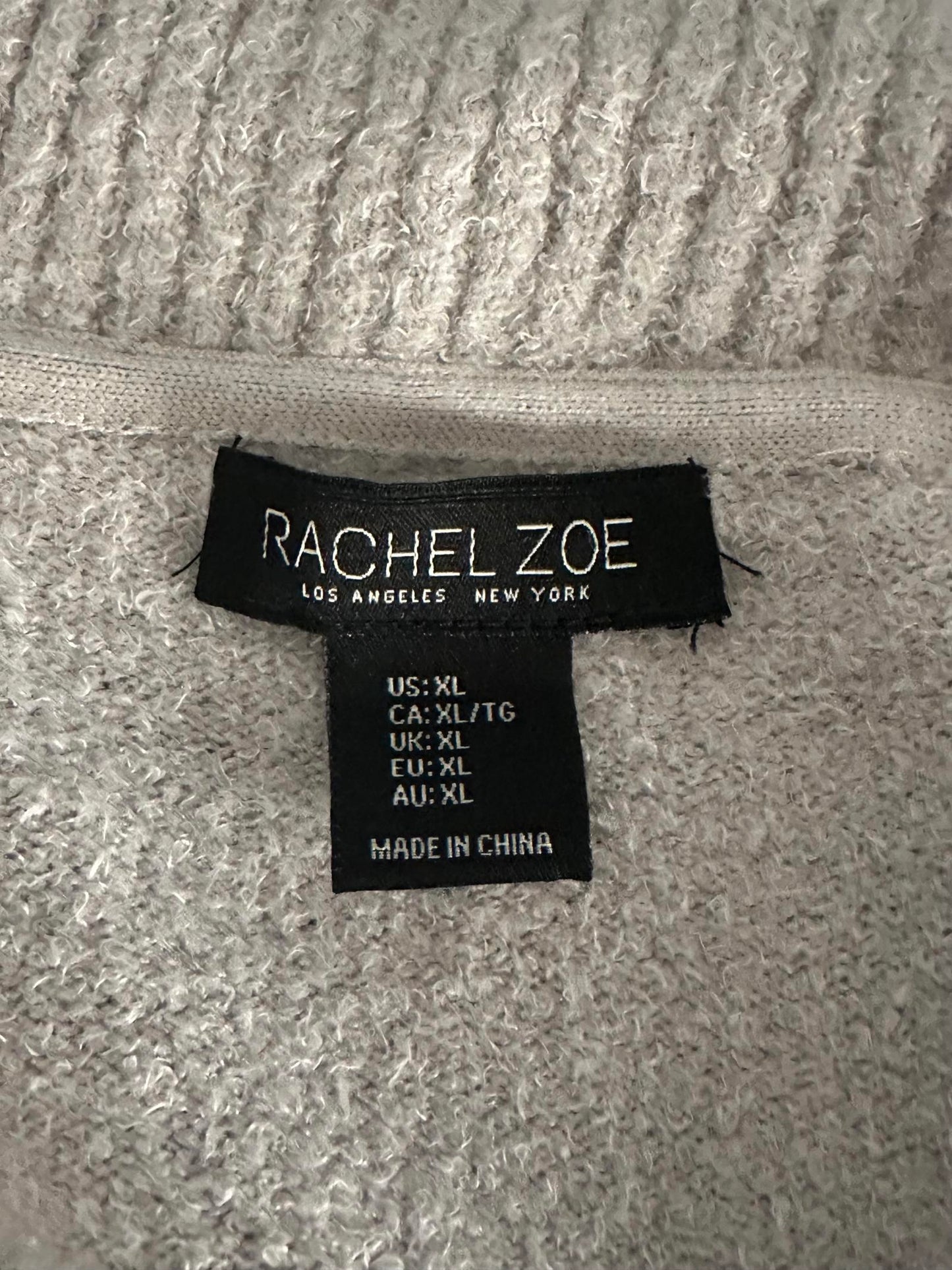 Rachel Zoe super soft grey open cardigan sweater Size XL
