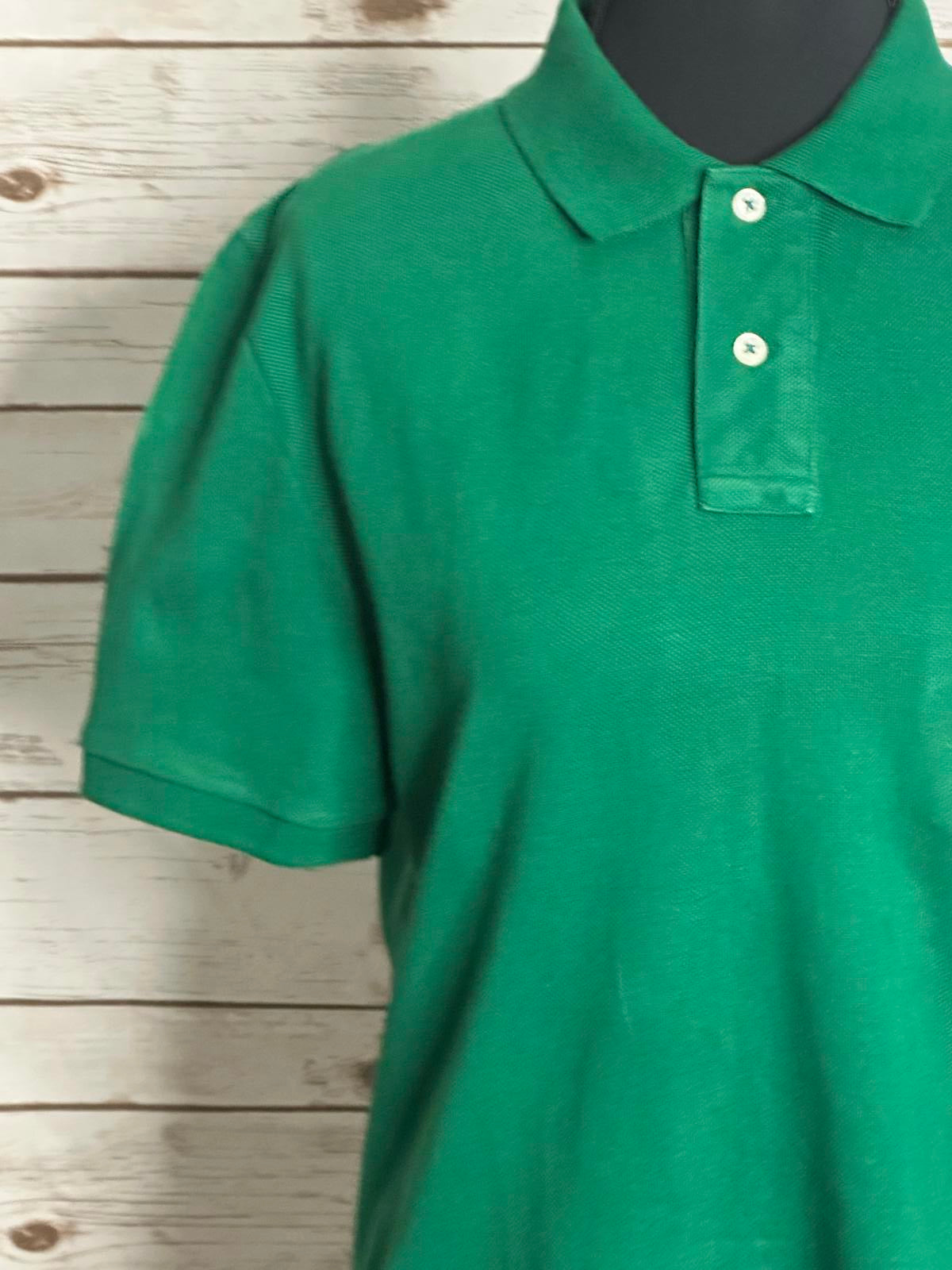 Polo Ralph Lauren classic preppy kelly green cotton polo shirt Size L(14-16)