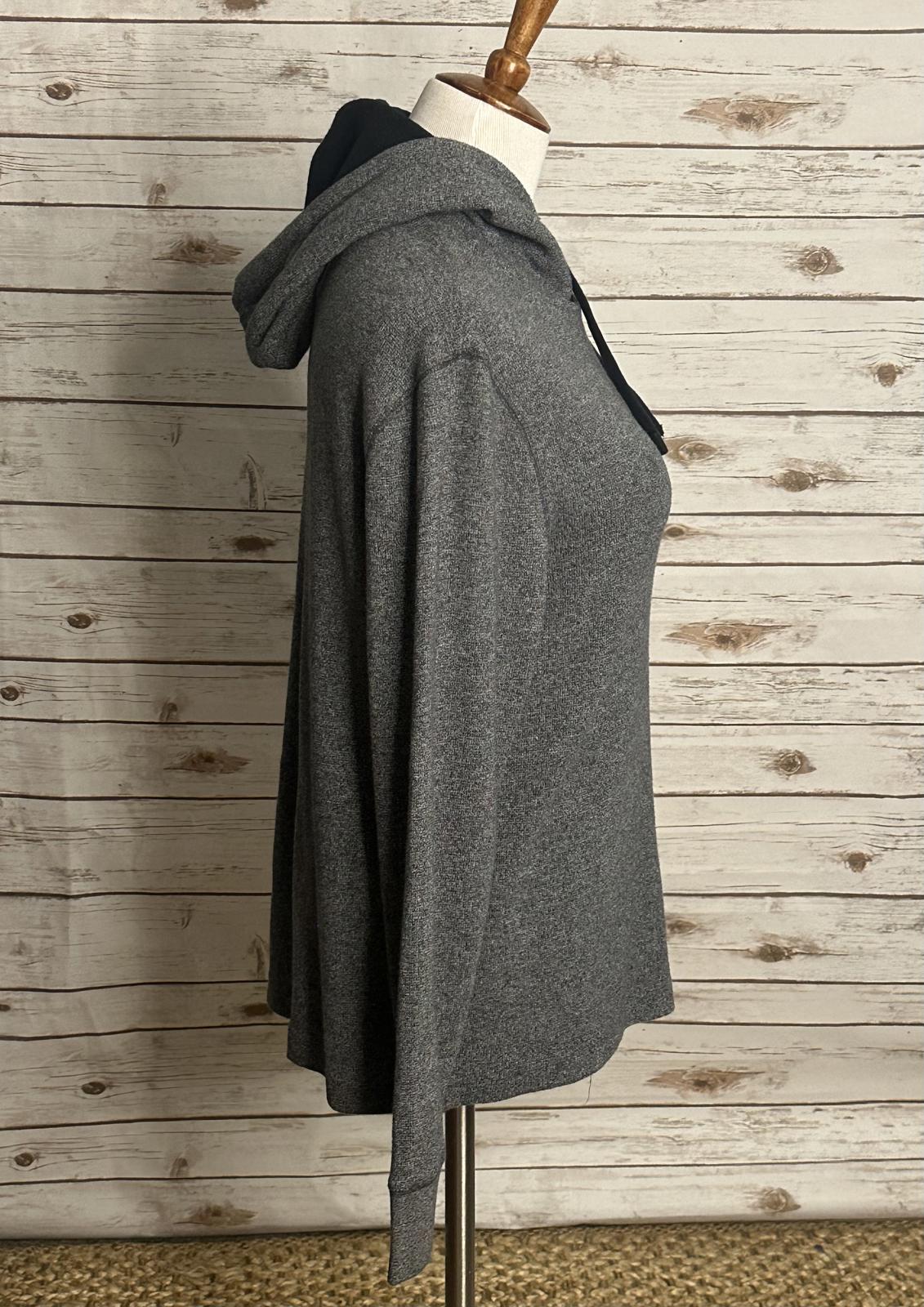 Banana Republic grey hooded Pima cotton knit sweatshirt Size Medium