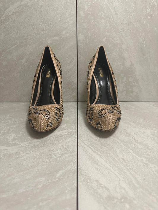 Report Signature 'Parker' rhinestone leopard print platform stilettos Size 8.5
