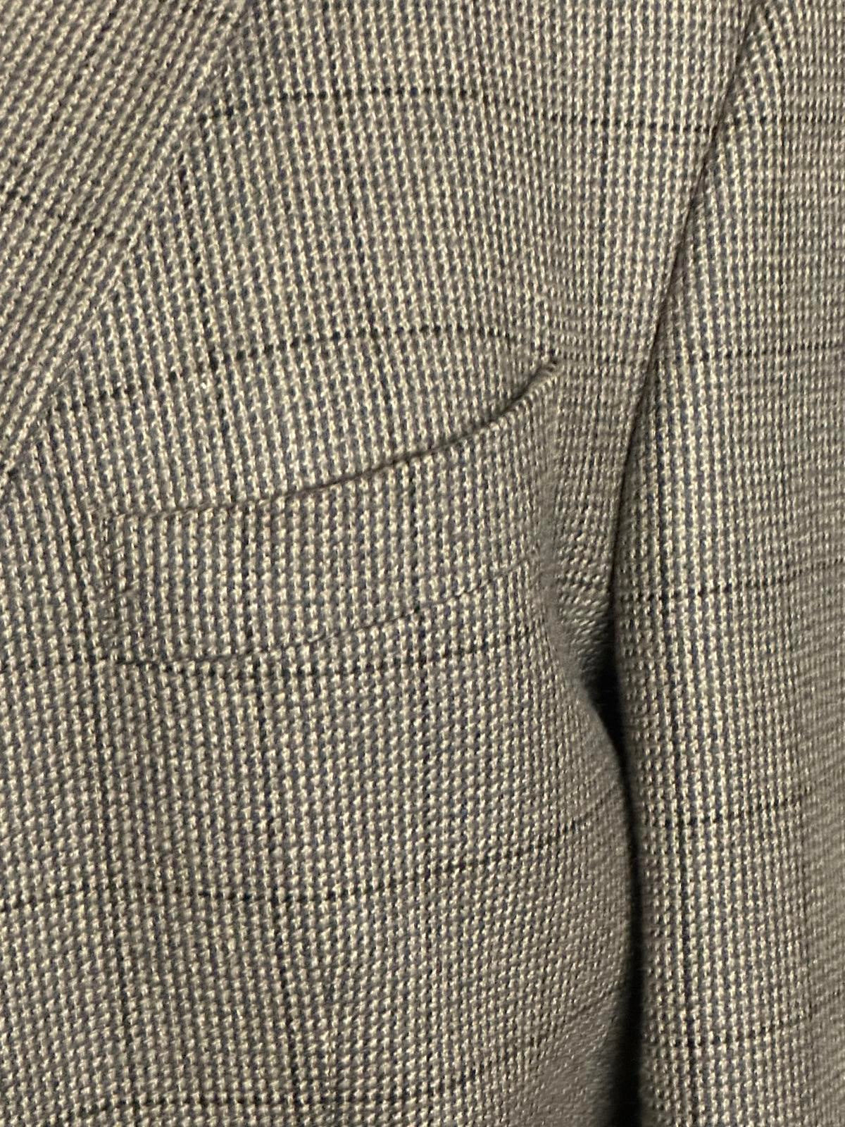 Oscar de la Renta wool/cashmere plaid single-breasted sportscoat/blazer Size 44L