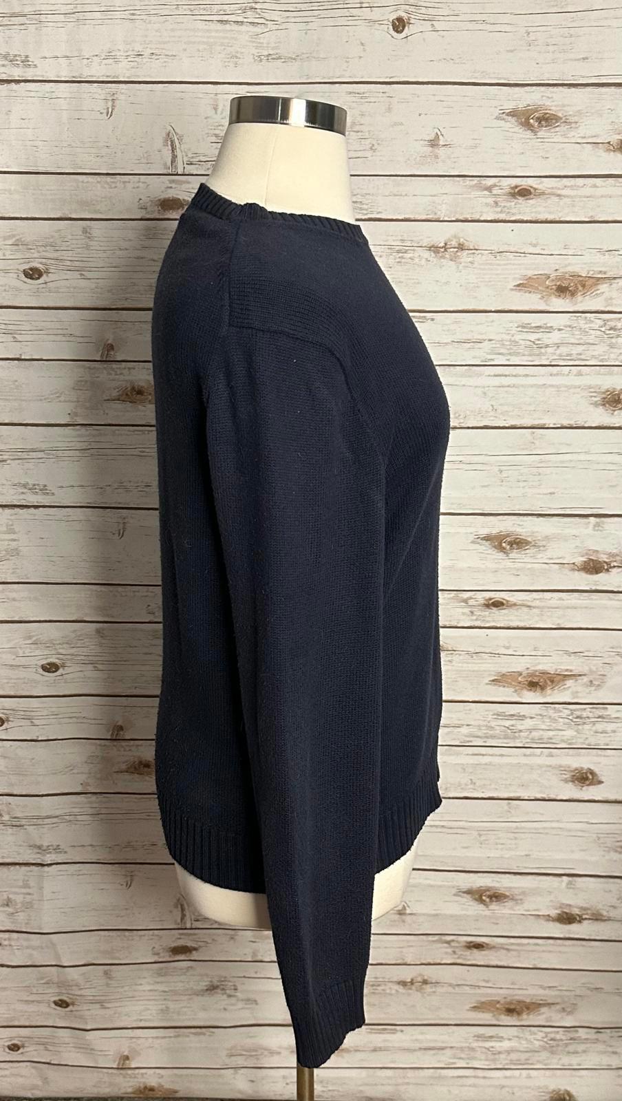 Polo Ralph Lauren navy cotton crewneck long sleeve pullover sweater Size Large