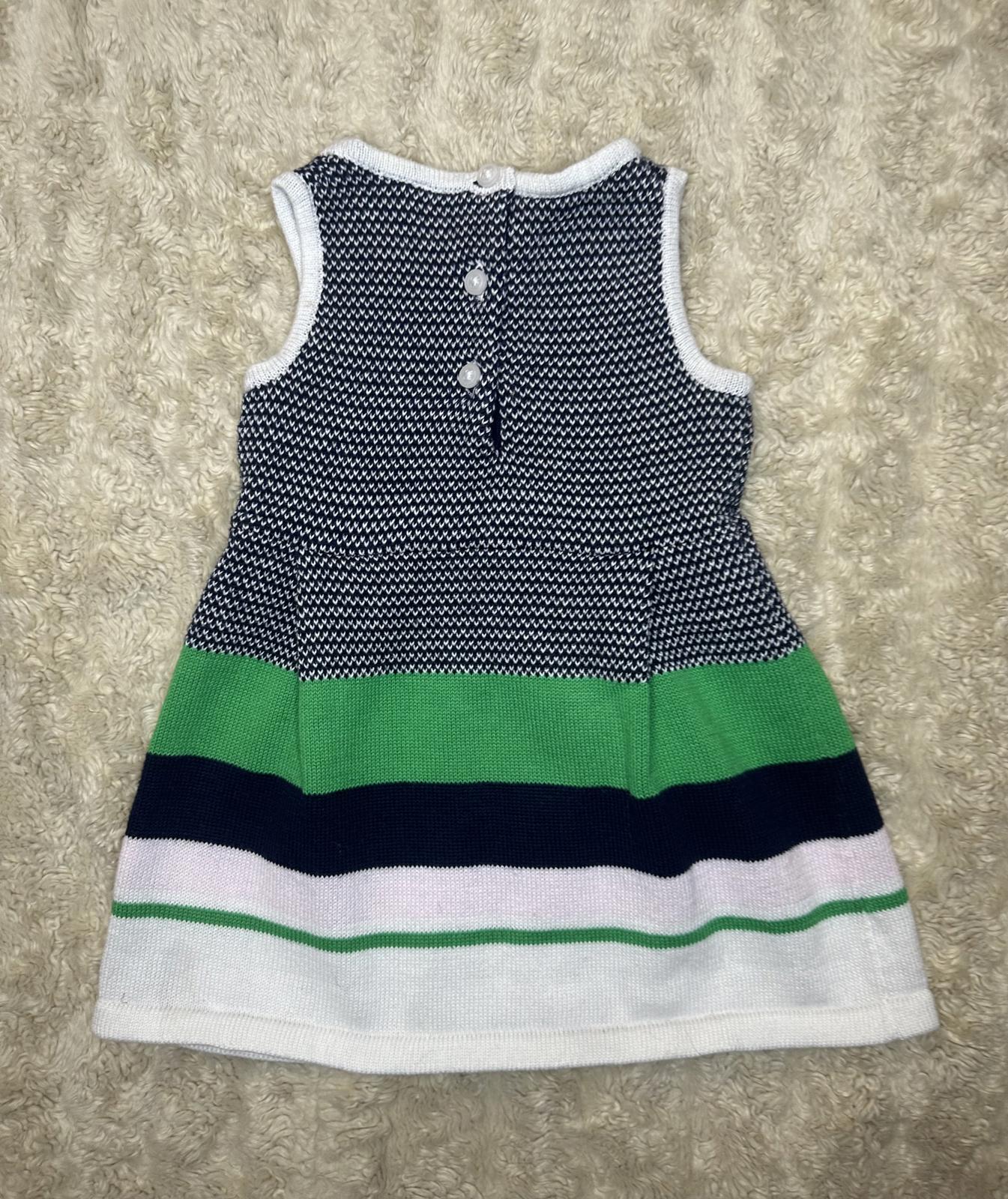 Janie & Jane In The Garden striped sleeveless sweater dress Size 6-12 months