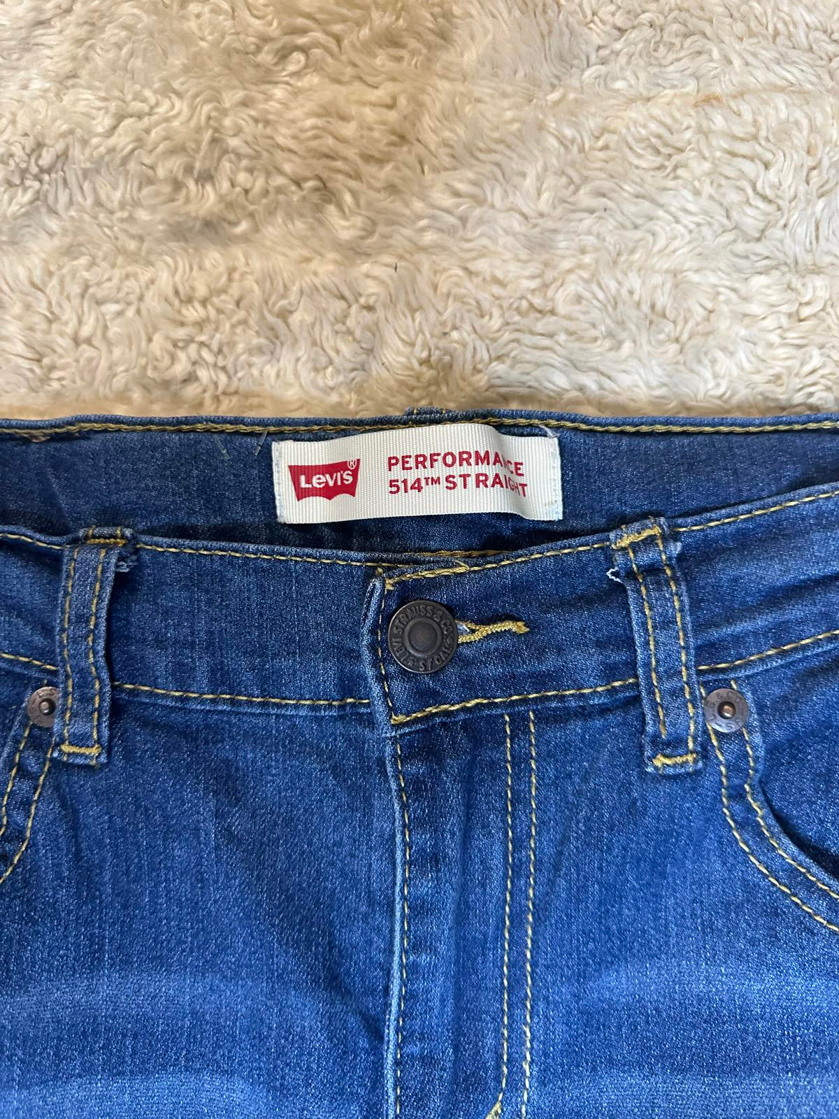 Levi's 514 Performance Straight medium wash denim jeans Size 16 Reg (28x30)