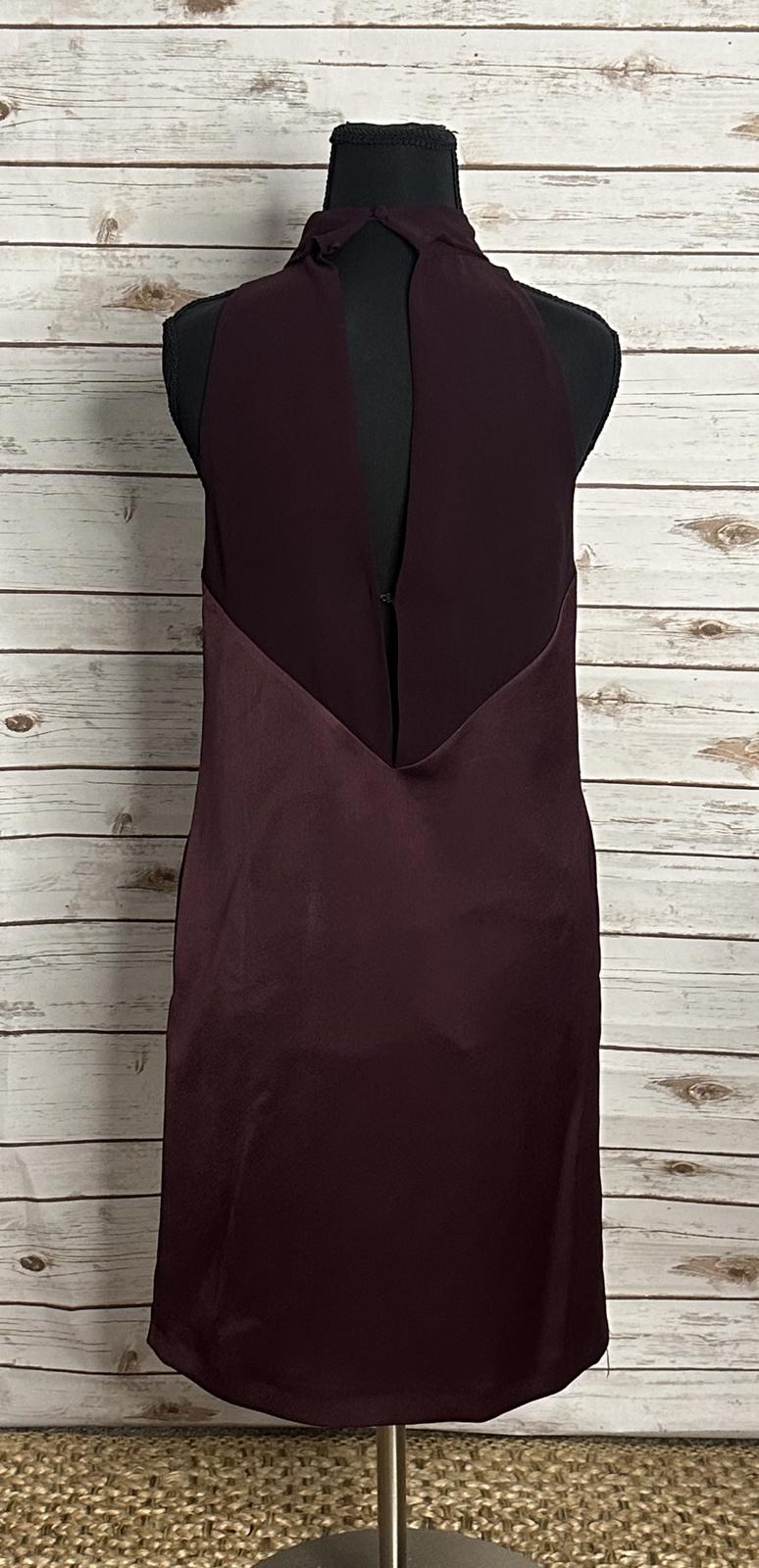 Reiss eggplant Kaelin halter shift cocktail dress Size 2