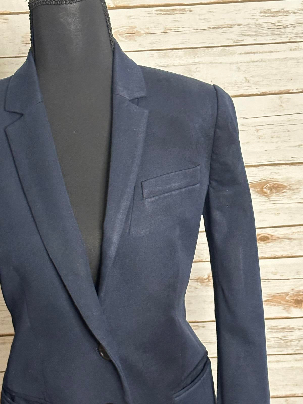 J.Crew classic navy blue cotton single-breasted Thompson blazer Size 2