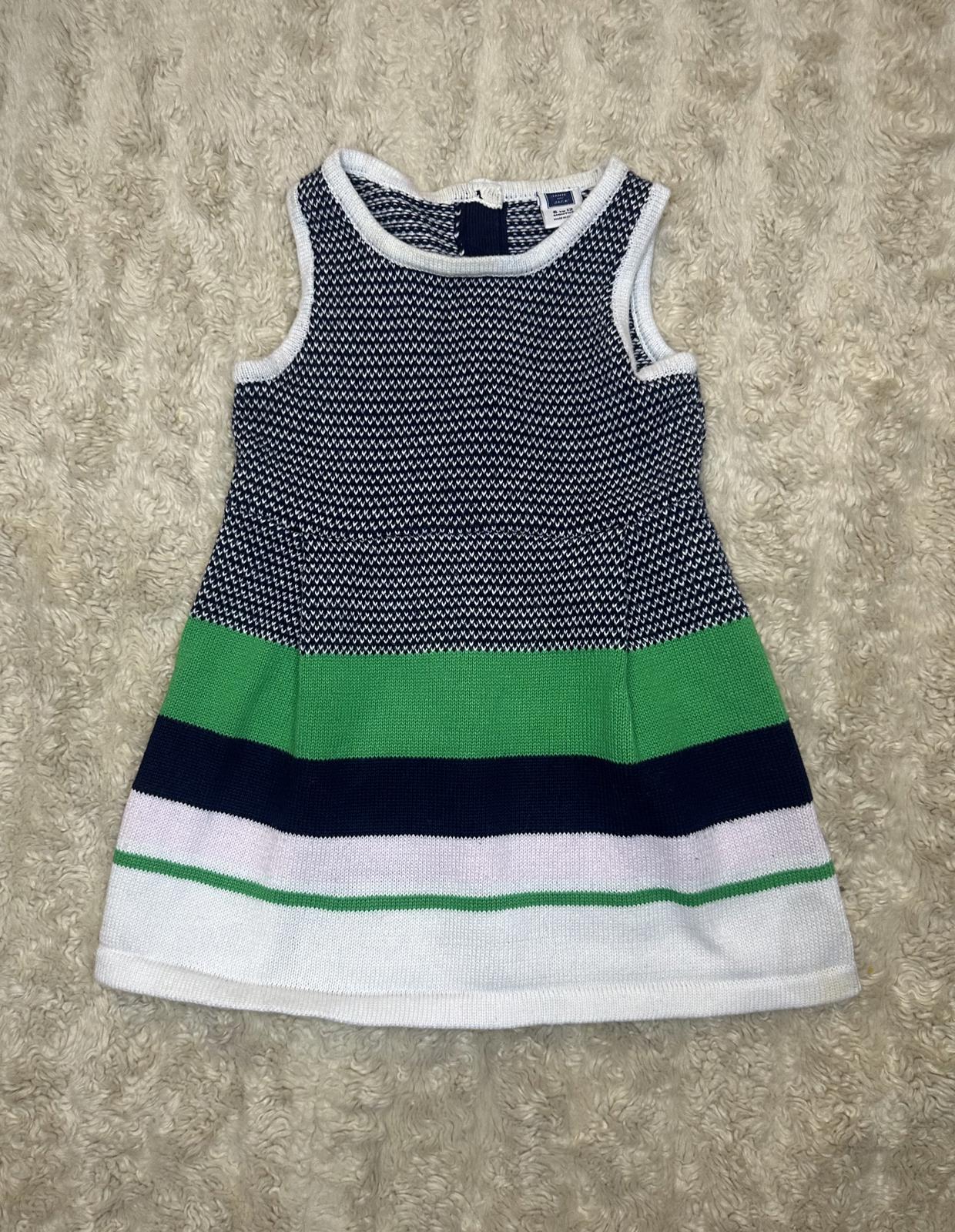 Janie & Jane In The Garden striped sleeveless sweater dress Size 6-12 months