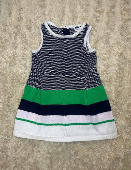 Janie & Jane In The Garden striped sleeveless sweater dress Size 6-12 months