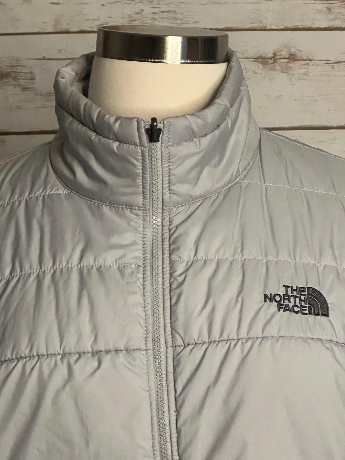 The North Face gorpcore light grey insulated puffer jacket Size XL