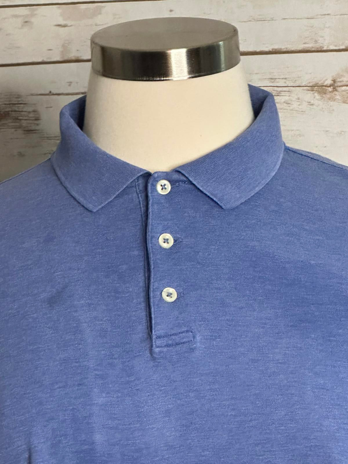 Polo Ralph Lauren heather blue Classic Fit cotton long sleeve polo shirt Size XL