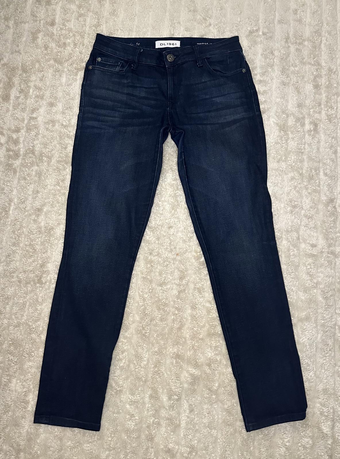 DL1961 classic dark wash Margaux Instasculpt ankle skinny jeans Size 28