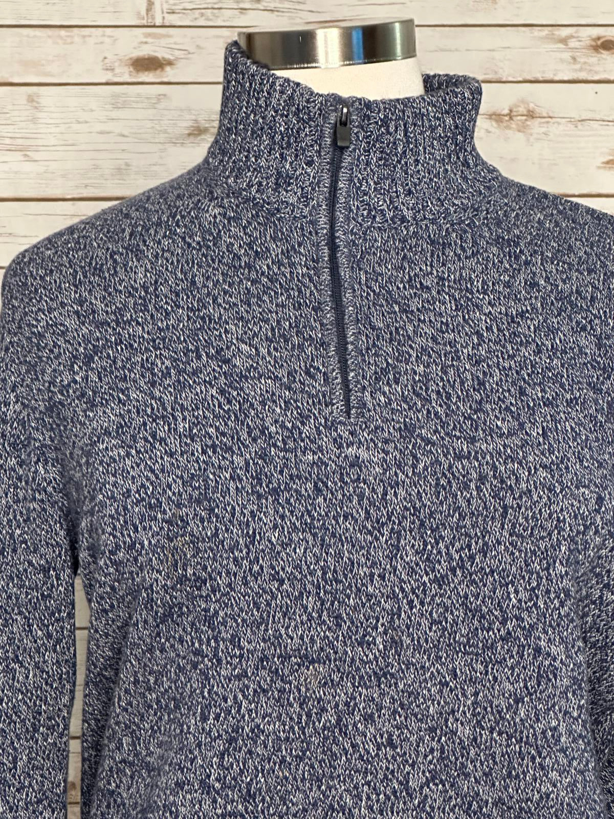 Eddie Bauer marled quarter zip mock neck sweater Size Large