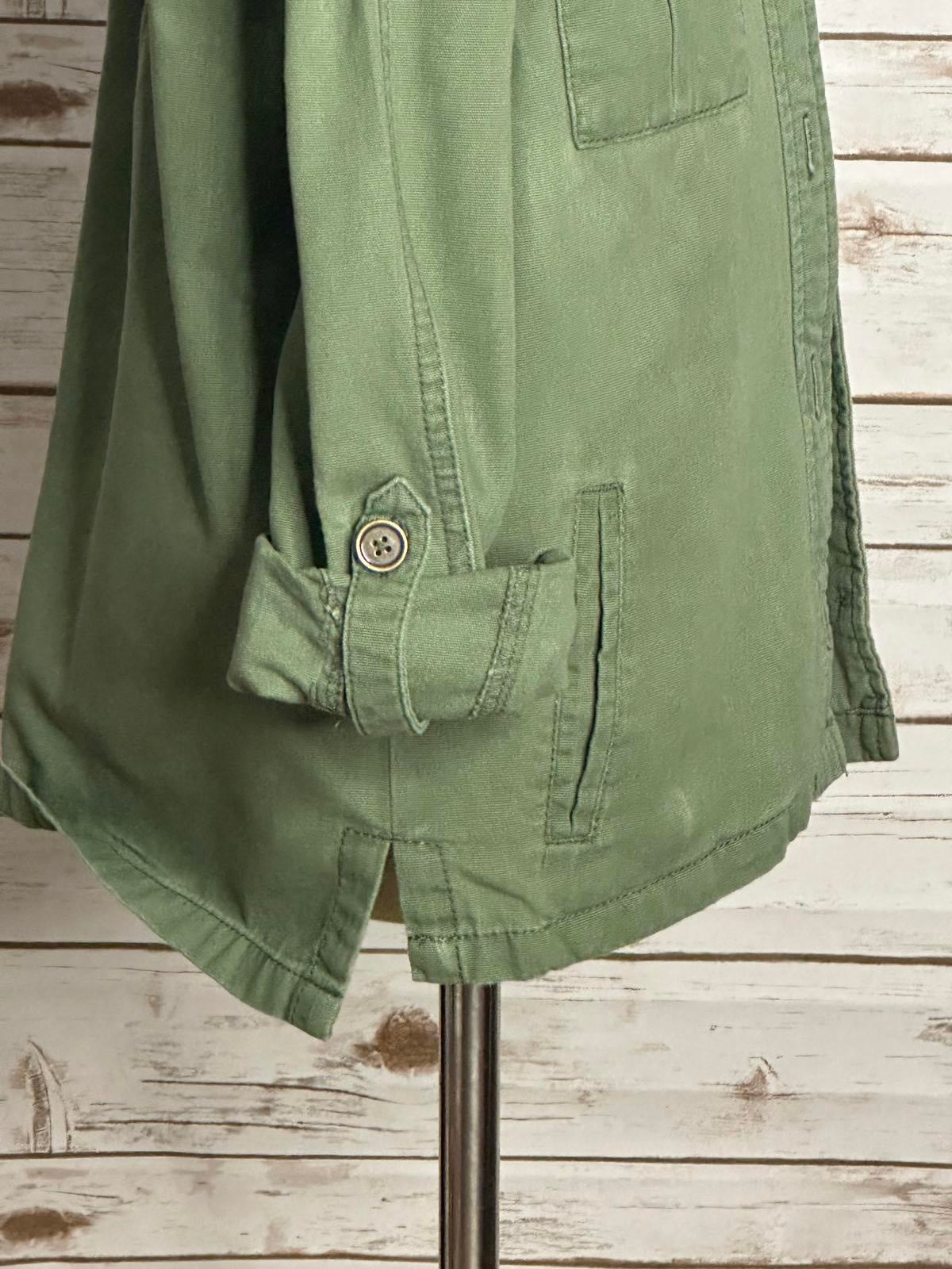 Gymboree unisex olive green Wild At Heart cotton utility jacket Size M(7-9)