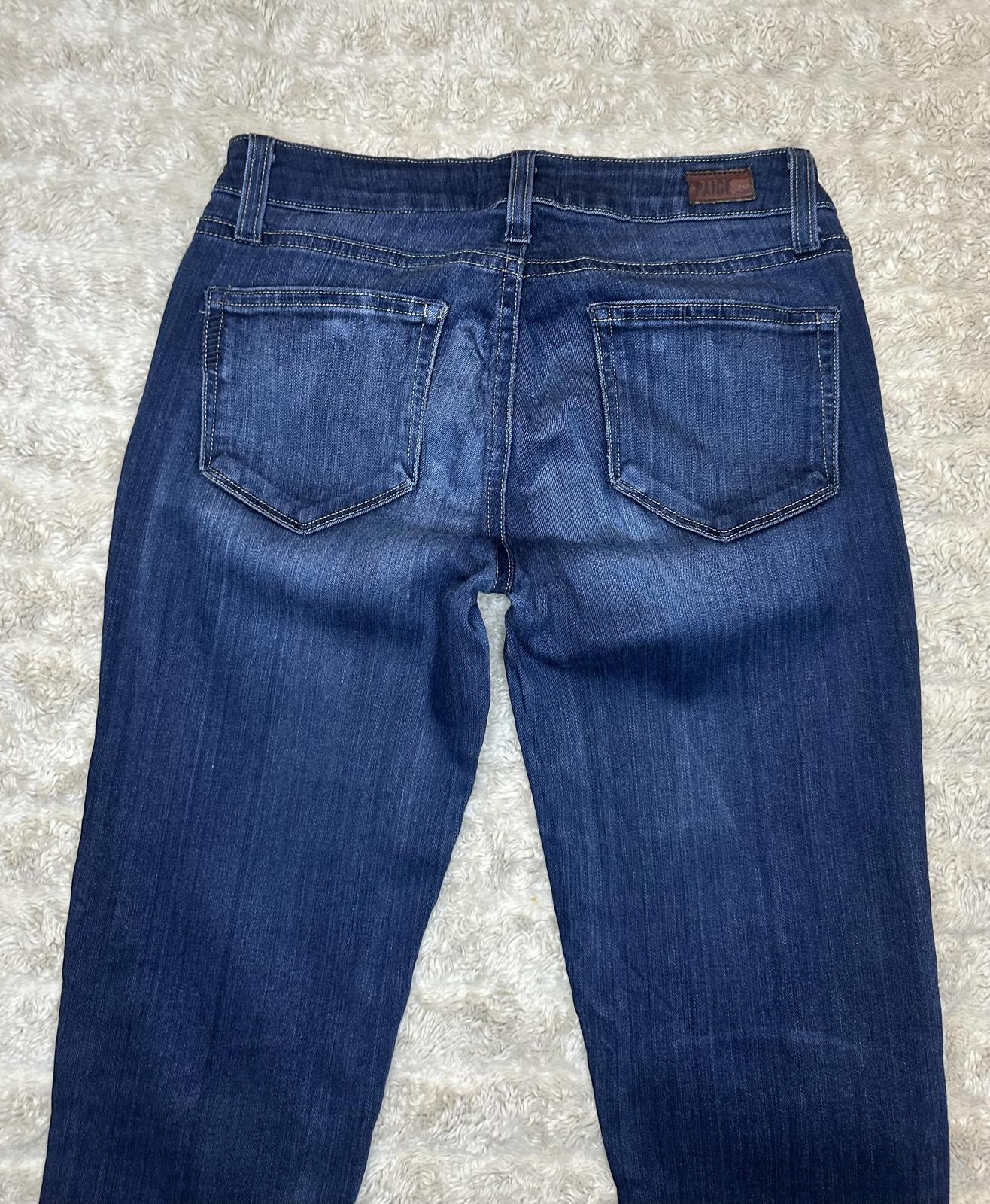 Paige 'Verdugo Ankle' medium wash low-rise skinny denim jeans Size 26