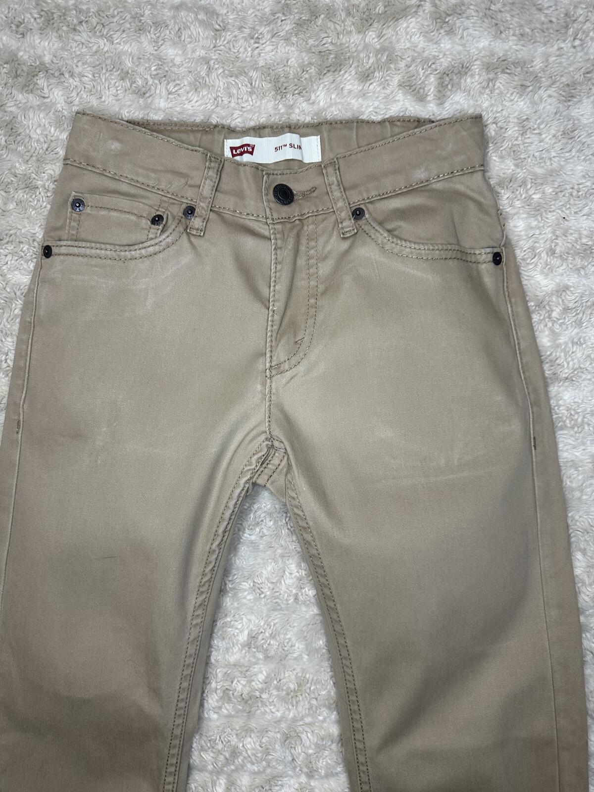 Levi's khaki 511 Slim jeans Youth 12Reg 26x26 straight leg