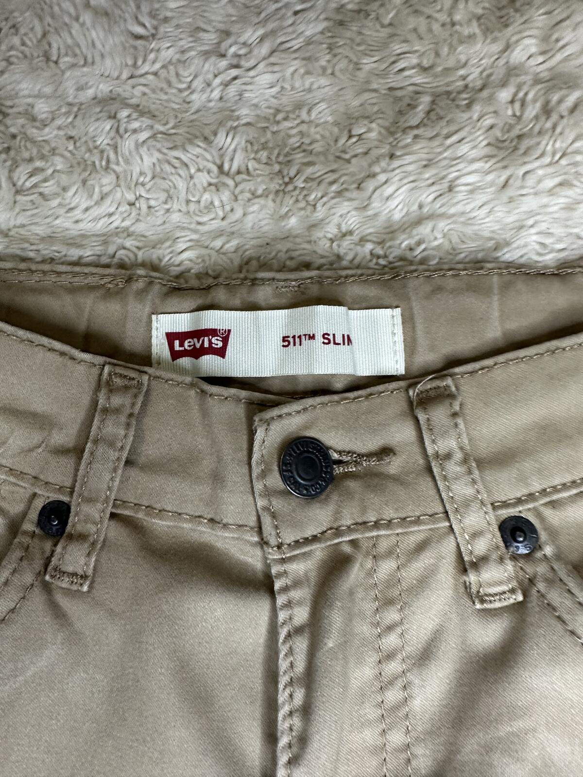 Levi's khaki 511 Slim jeans Youth 12Reg 26x26 straight leg