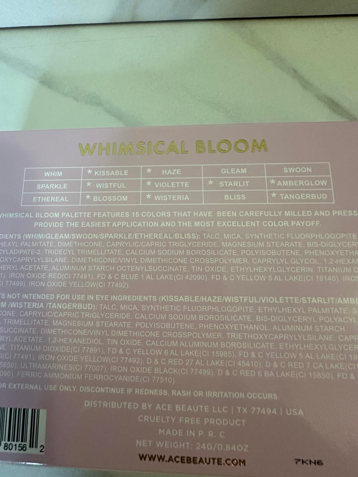 Ace Beaute Whimsical Bloom eyeshadow palette 0.84 oz