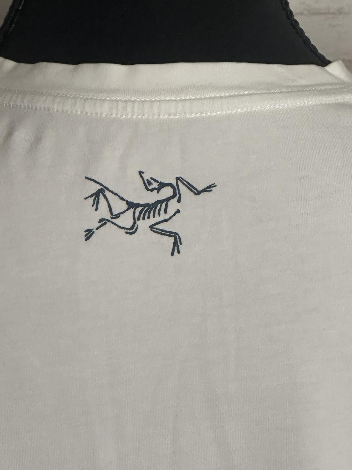 Arc'teryx Women's white mountain graphic short sleeve t-shirt Small gorpcore
